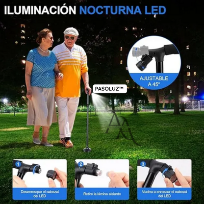 PasoLuz™-Bastón Plegable.